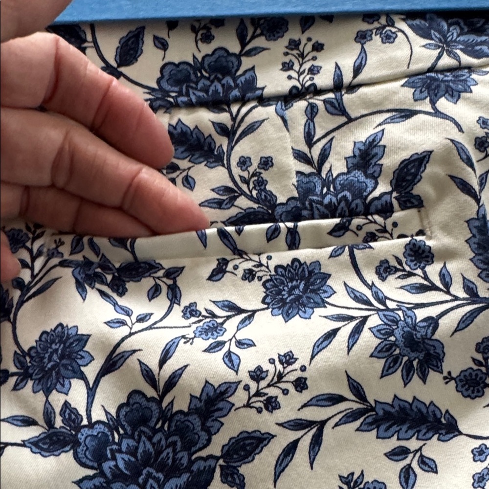 Talbots Blue Floral Women Pants - Picture 7 of 11